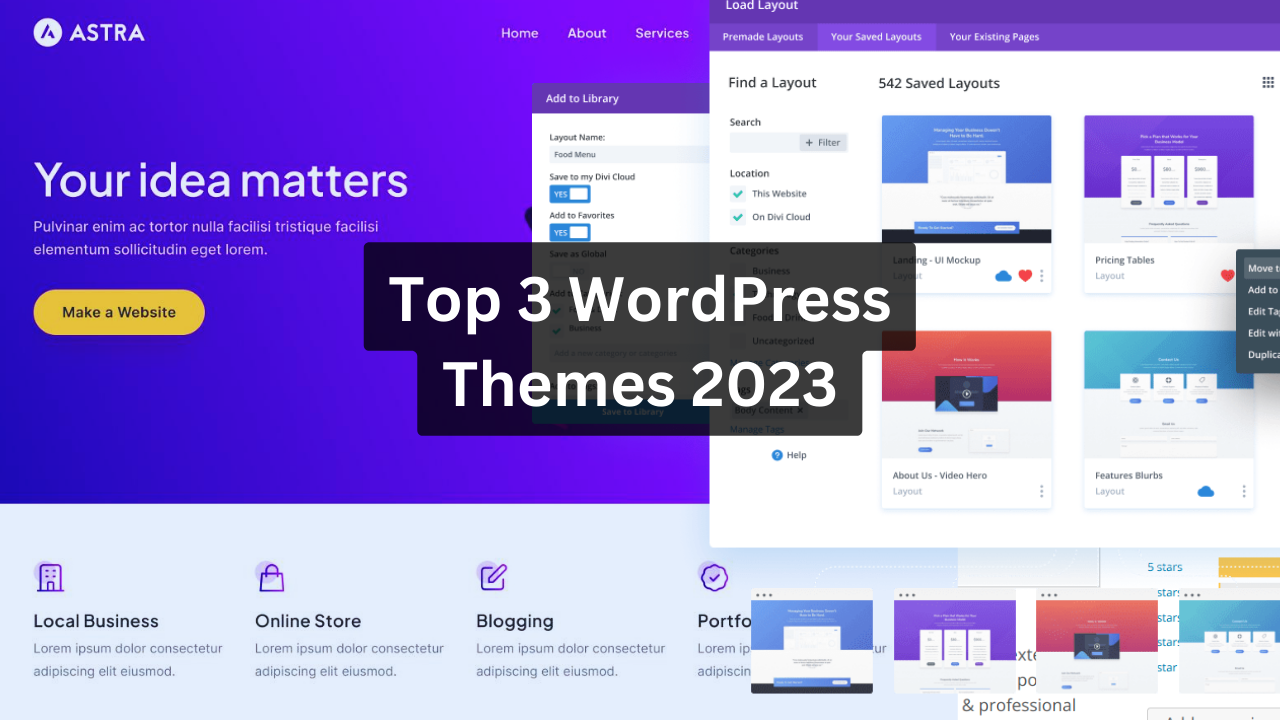 Top 3 WordPress Themes 2023- Rob Cherry Web Design